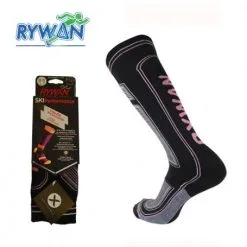 Chaussettes RYWAN Bio-Ceramic De Ski Noir / Gris / RoseFemme