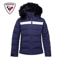 Doudoune De Ski ROSSIGNOL Girl Hiver Polydown Bleu Nuit Fille