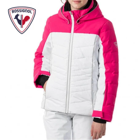 Doudoune De Ski ROSSIGNOL Girl Polydown Pearly Rose / Blanc Fille 3 Doudoune De Ski ROSSIGNOL Girl Polydown Pearly Rose / Blanc Fille