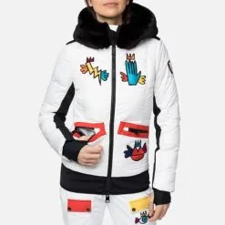 Rossignol JC De Castelbajac Blouson Décalé Et Original Pour Le Ski Pas Cher -Ski Pants doudoune rossignol jcc yakima bomber bg white femme 5