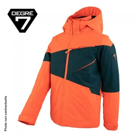 Veste De Ski DEGRE 7 Rosset Orange / Noir Garcon 3 Veste De Ski DEGRE 7 Rosset Orange / Noir Garcon