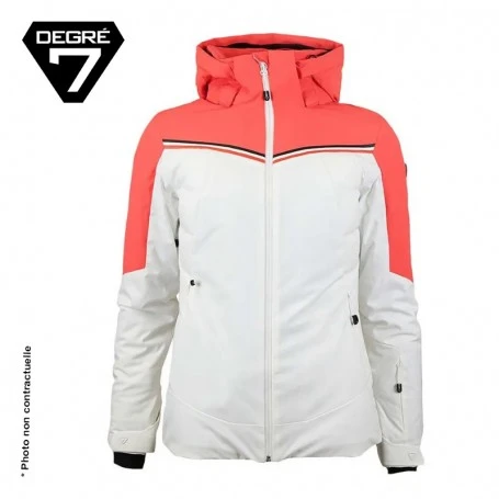 Veste De Ski DEGRE 7 Sassiere Corail / Orange Femme 3 Veste De Ski DEGRE 7 Sassiere Corail / Orange Femme